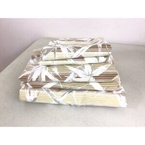 Vintage Mid Century Floral Sheet Set & Matching Pillowcases Full Size